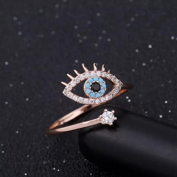 🔥HP🔥NEW HAMZA EVIL EYE RING - Picture 8 of 9